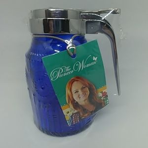 Pioneer Woman cobalt syrup dispenser